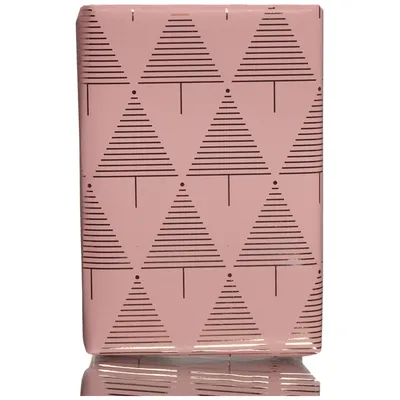 Gift Wrapping Paper Pink With Golden Patterns